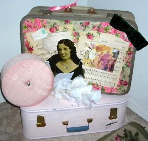 GREAT vintage luggage, altered. Thanks, Sue!